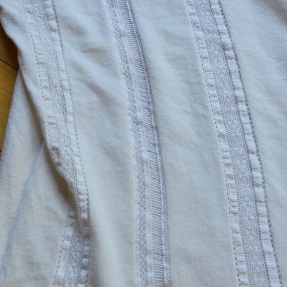 Sandro Paris Lace Silk Cashmere Blend Cream Knit Sweater Size 1 US XS/S - Picture 7 of 8